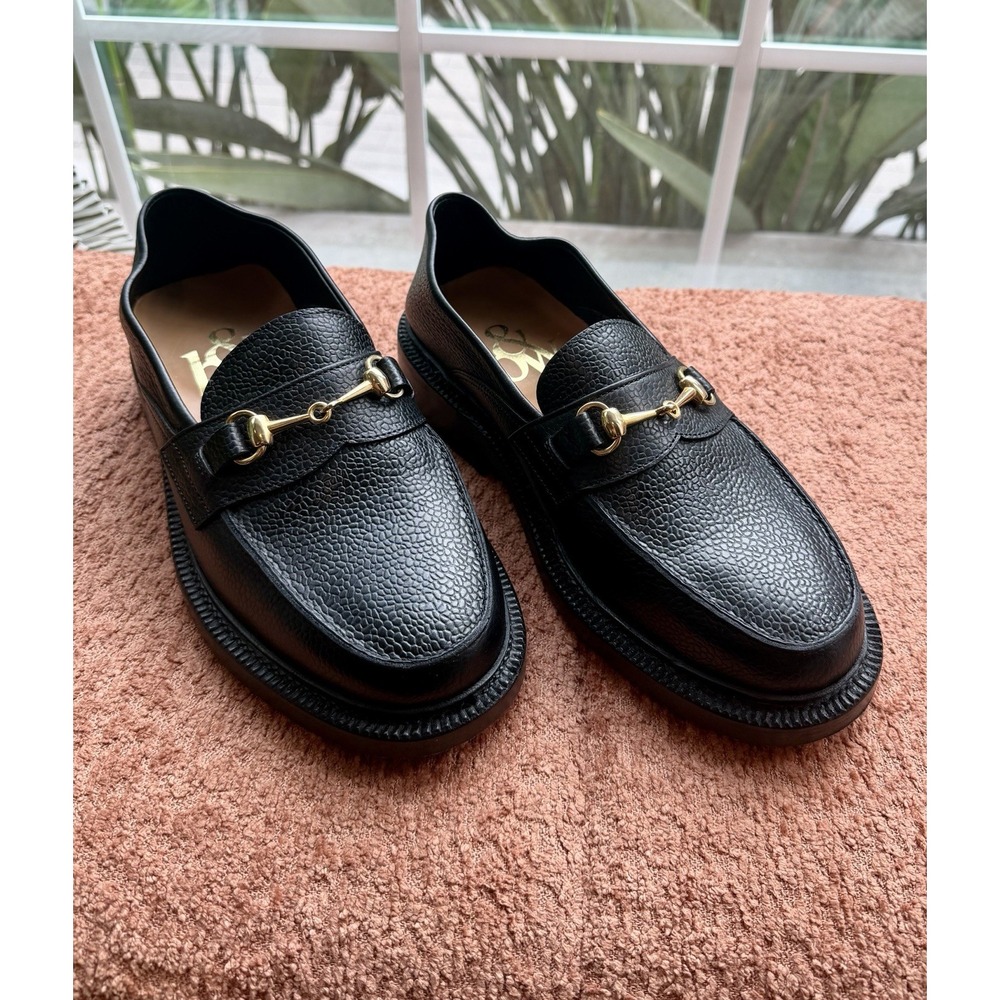 Blackstock & Weber Mason Horsebit Loafer Womens 8 Mens 6 Black Leather Slip On
